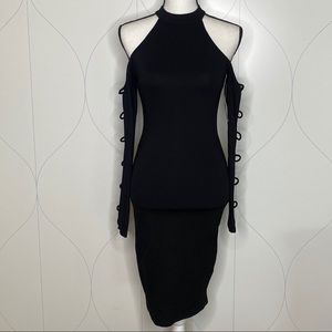 NWT Charlotte Russe mock neck cold shoulder dress